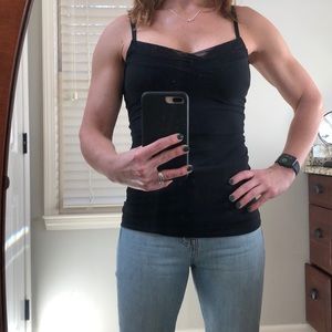 Lululemon black mesh bust tank top